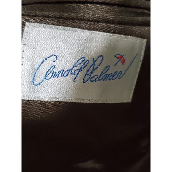 Arnold Palmer Men Brown Wool Single Breasted Long Sleeve Two Buttons Coat 42L - Picture 10 of 12